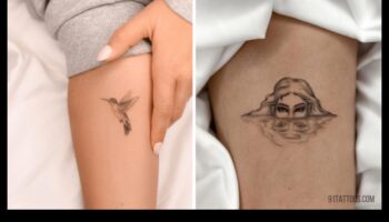 Whimsical Whispers: Design de tatuaje jucăuș și vesel